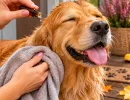 Капаю 3 капли и протираю шерсть собаки: удушливый запах псины после ливня исчезает за секунды