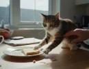 Как отучить кота лазить по столам