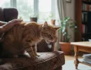 Кот кашляет
