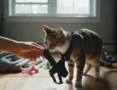 Как приучить кота к шлейке