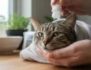 Как капать капли в глаза кошке?