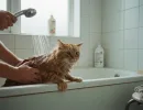 Как купать кота