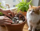 Как отучить кошку лазить в цветочные горшки