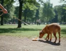 Как отучить собаку подбирать еду на улице