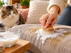 Мешаю 2 продукта – и едкий запах кошачьей мочи исчезает: спасёт даже безнадёжно испорченный диван