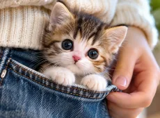 Поместятся даже в кармашек: 5 пород кошек, которые остаются крошками на всю жизнь