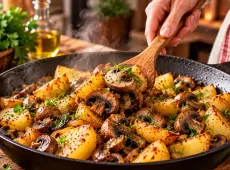 Вкуснейший деревенский ужин, про который постоянно забывают: картофель, грибы и ароматные специи – на ужин в холодный октябрь
