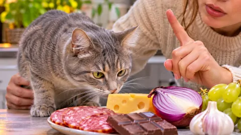 Со стола – прямо в ветклинику: 5 обычных продуктов кошке лучше не давать даже по кусочку