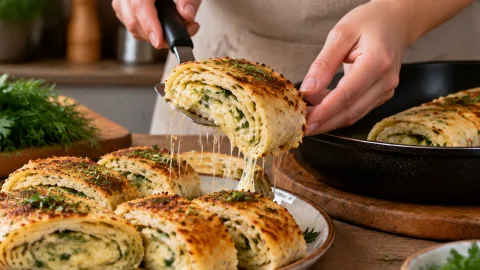 Рулет из лаваша «Хачапури»: тот самый легендарный вкус в быстром формате – свернули и на сковороду