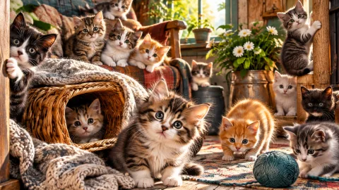 Сколько котят на картинке вы увидели за 5 секунд? Тест определит ваш психологический возраст