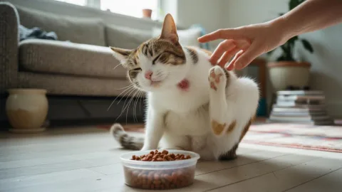 Аллергия у кошек на корм: симптомы и лечение