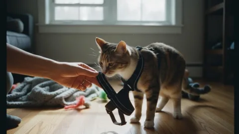 Как приучить кота к шлейке