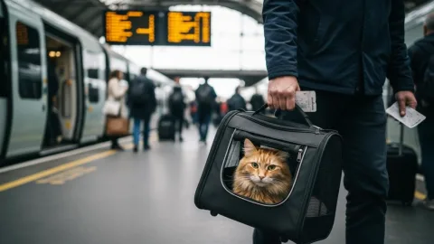 Как перевезти кошку в поезде