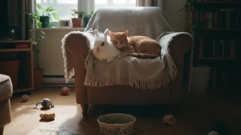 Кот и кролик