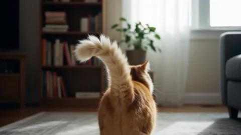 Почему коты виляют хвостом