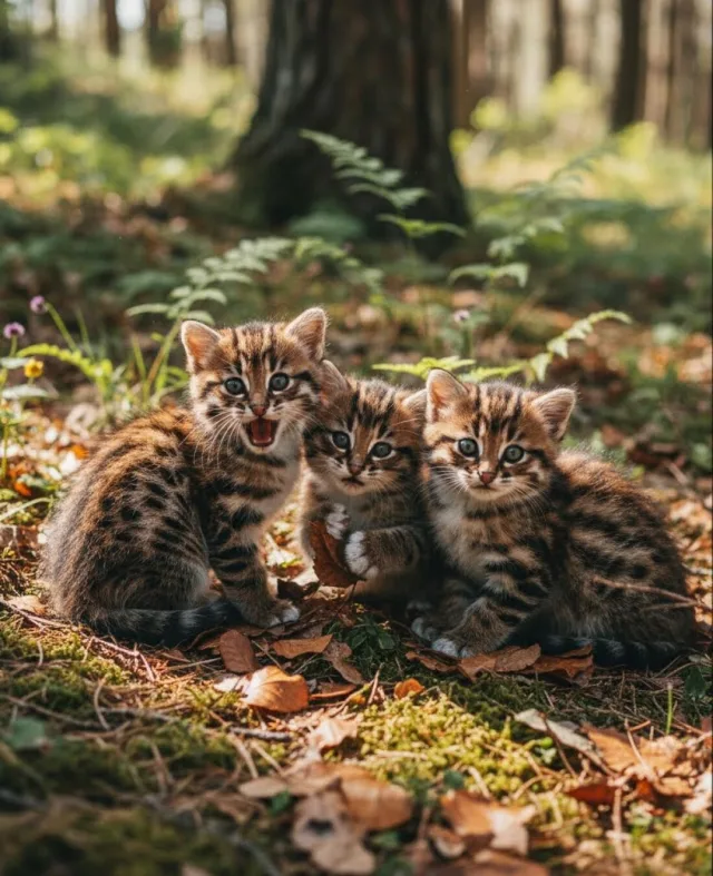 Котята обладают наиболее ярким окрасом