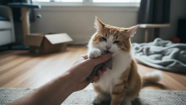 Как отучить кота кусаться