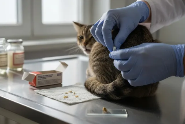 Банальные глисты у кошки могут спровоцировать более серьёзные недуги