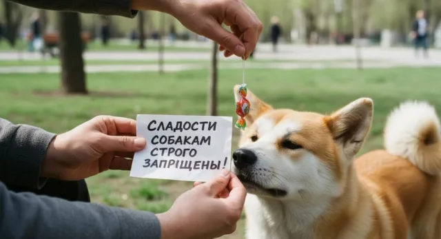 Сладости собакам строго запрещены!