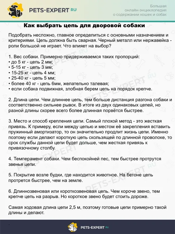 Как выбрать надёжную цепь для собаки дворовой собаки