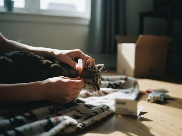 Лечение кота от блох