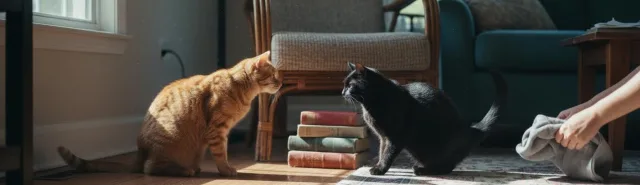 Котики должны привыкнуть друг к другу