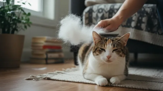 Кот сильно линяет