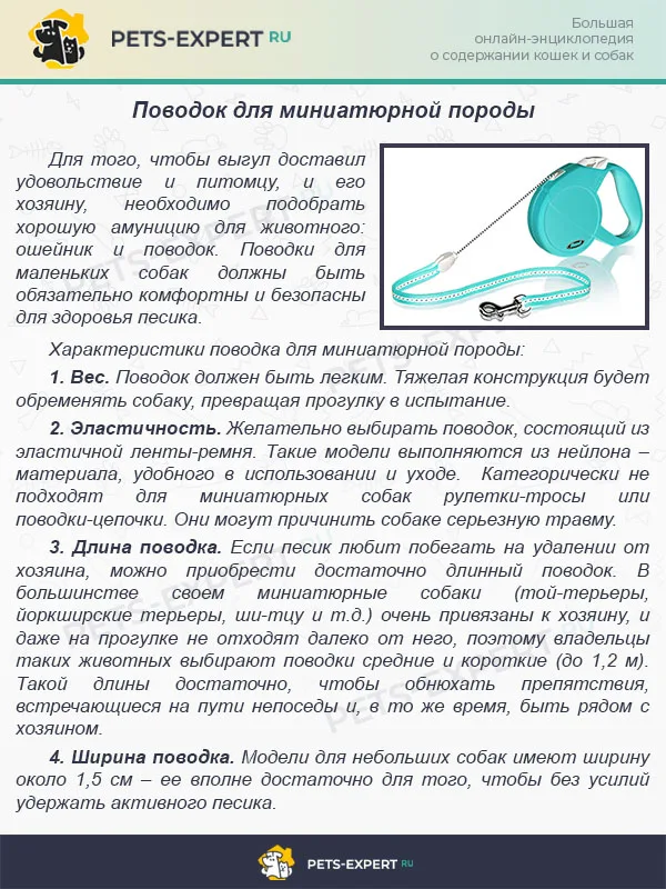 Поводок для миниатюрной породы