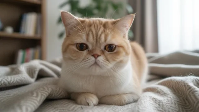 Короткошерстные экзоты похожи на плюшевые игрушки с грустными глазами