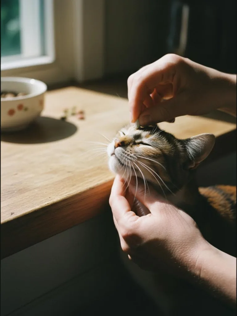 Как дать кошке таблетку