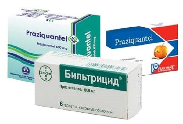 Лекарственные средства, содержащие празиквантел